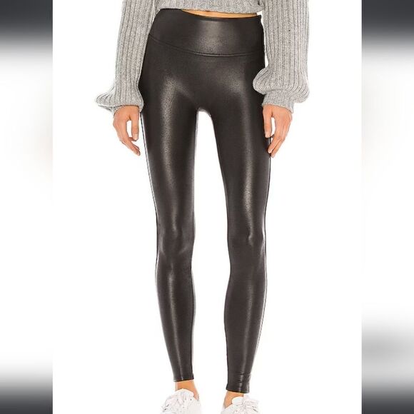 SPANX Faux Leather Legging Black Size Small - Picture 1 of 7